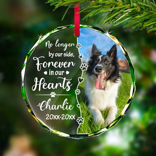 Personalized Memorial Pet Glass Ornament