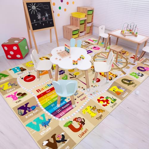 BENRON 5x7 Playroom Rug for Kids Washable