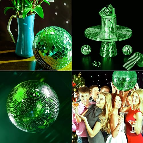 Mirror Mosaic Disco Tiles Self Adhesive Glass (6 Count)