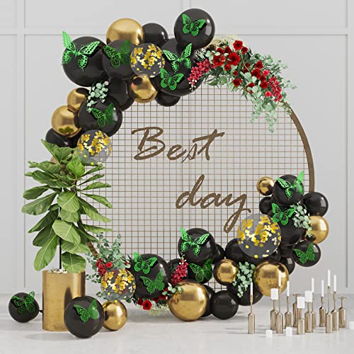 3D Butterfly Wall Decor 48 Pcs Dark Green Butterfly Decorations (48 Count)