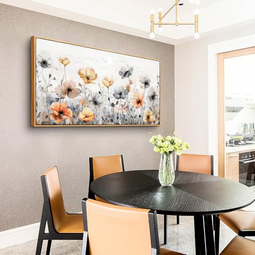 Wood Framed Canvas Wall Art For Living Room Wall Decor For Bedroom Office Wall Decorations Flowers Landscape Paintings Farmhouse Pictures Artwork Room Aesthetic Home Decor 20x40 In