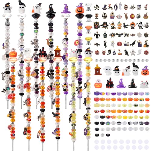 358Pcs Beaded Garden Stake DIY Halloween Decorative Garden Stake Kit (358 Count)