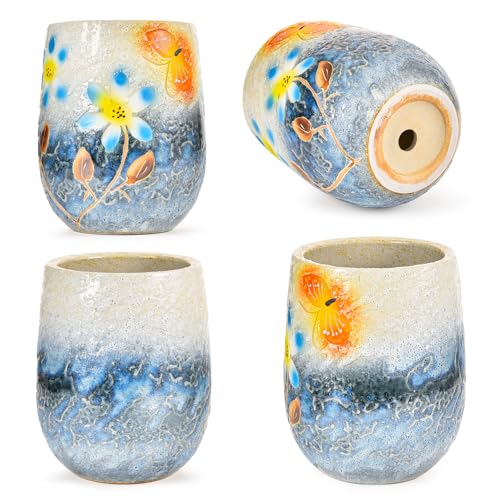 10.6 Inch Hand Painted Ceramic Succulent Plant Pot