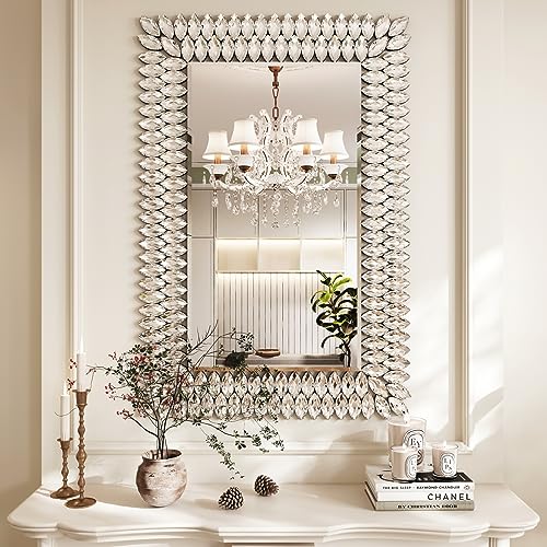 24"x36" Jeweled Luxury Rectangle Decorative Wall Mirror (172 Count)
