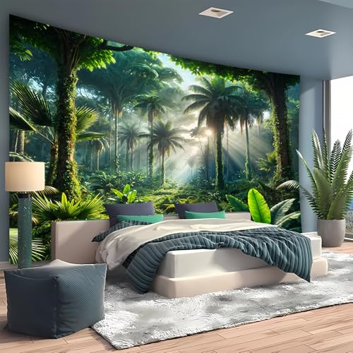 Nature Tapestry Forest Tree Sea Cave Wall Hanging