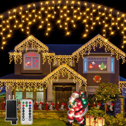 Icicle Lights Outdoor Warm White