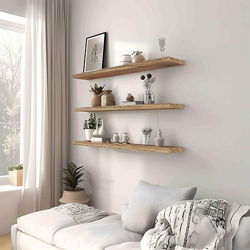 Wood Floating Shelves for Wall (4 Count)