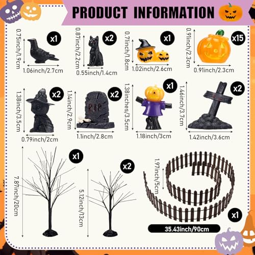 30 Pcs Halloween Village Accessories (30 Count)