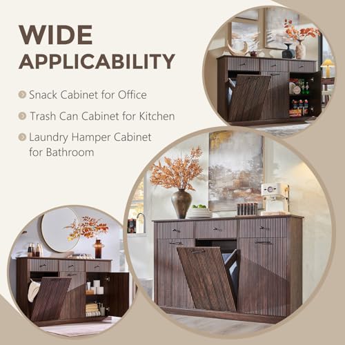 Triple Tilt Out Trash Can Cabinet