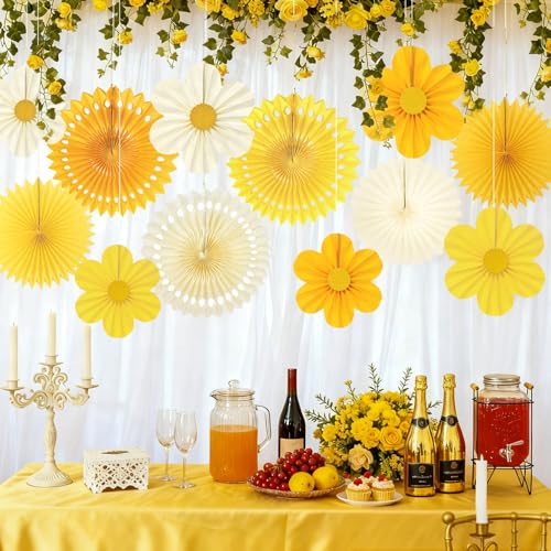 Yellow Party Decorations (12 Count)