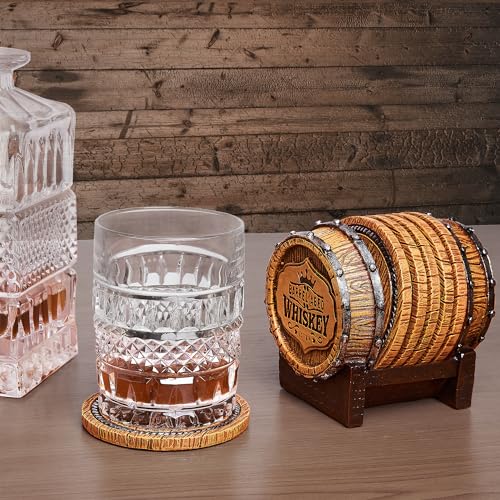 Whiskey Barrel Coaster Set (6 Count)