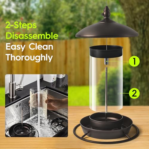 Pack of 2 Metal Roof Bird Feeder for Backyard Birds (2 Count)