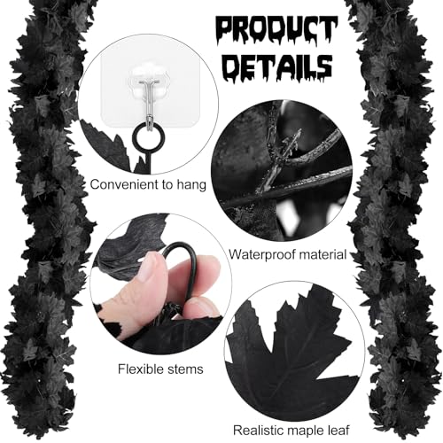 4 Pack 5.7FT Halloween Garlands (22.8 Foot)