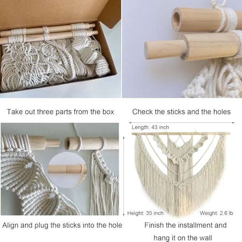 Macrame Wall Hanging Large (3 Count)