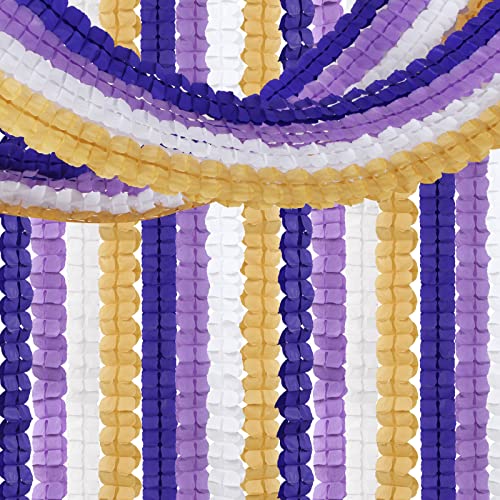 Purple Gold Party Decorations Garland Streamers (12 Count)