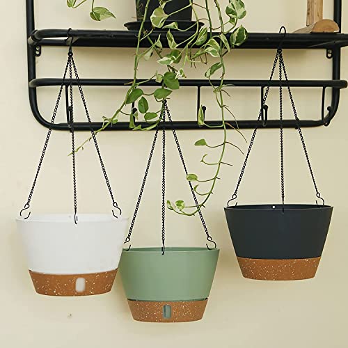 2 Pack 8 Inch Hanging Planters for Indoor Plants (72 Count)