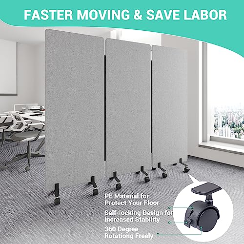 66in 3 Panel+3 Panel Soundproof Room Divider