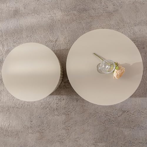 Nesting Round Coffee Table Set of 2 (2 Count)