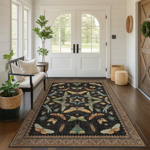 5x8 Black Rug for Bedroom (40 Sq Ft)
