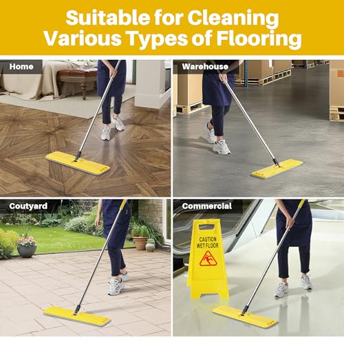 Microfiber Replacement Pads for 17.7" Flat Mop System (4 Count)