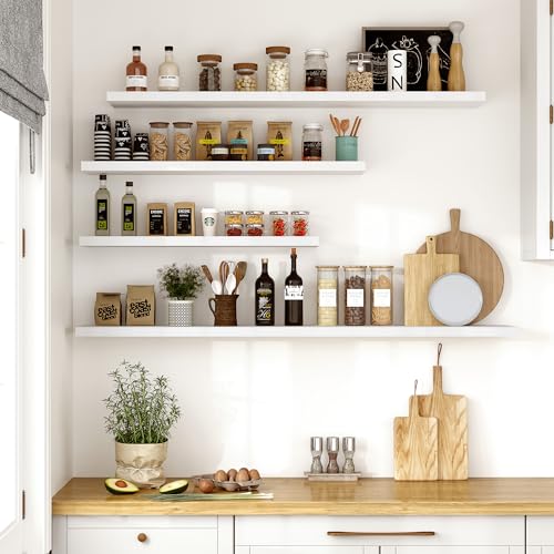 10 Inch Deep Floating Shelves for Wall 48” Set of 2 (2 Count)