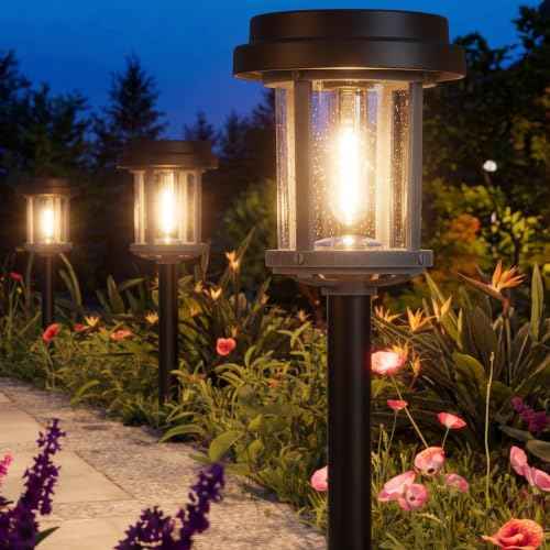 6 Pack Solar Pathway Lights Outdoor (6 Count)