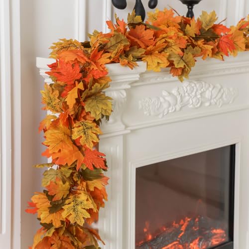 6PCS Orange Leaf Garland (33.6 Foot)