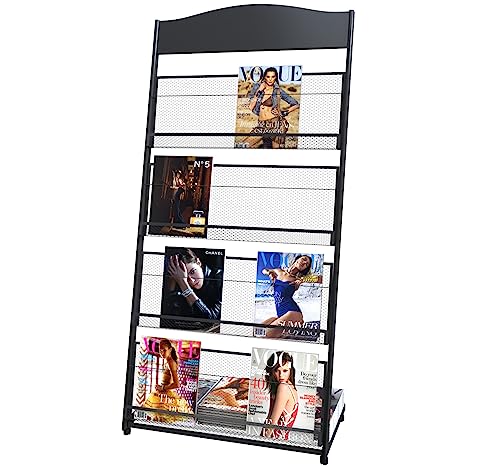 floor magazine rack brochure display stand for offices and public reception area
