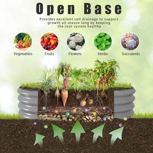 8x3x1.5ft Galvanized Raised Garden Bed