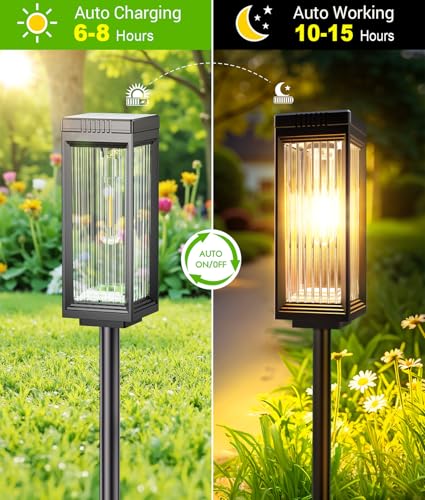 Solar Pathway Lights Outdoor (4 Count)