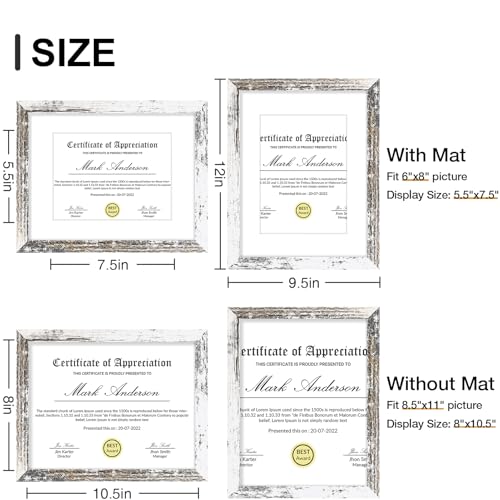 8.5x11 Picture Frames Set of 9 (9 Count)