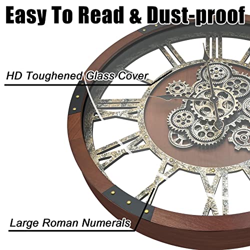 24" Original Moving Gears Wall Clock