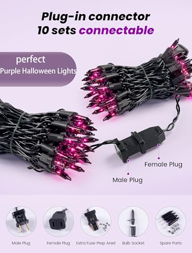 Purple Halloween Mini Lights (50 Count)
