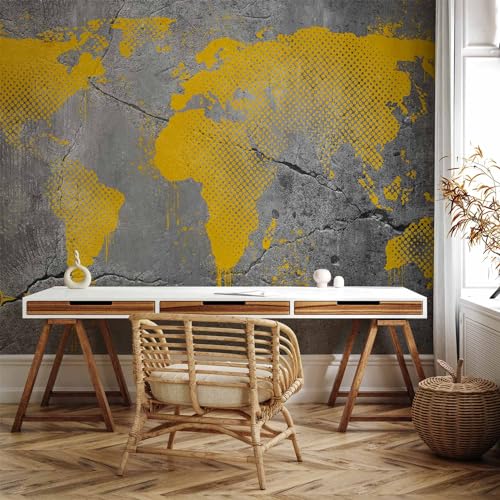 Wall Mural World Map 118x83 in (6 Count)