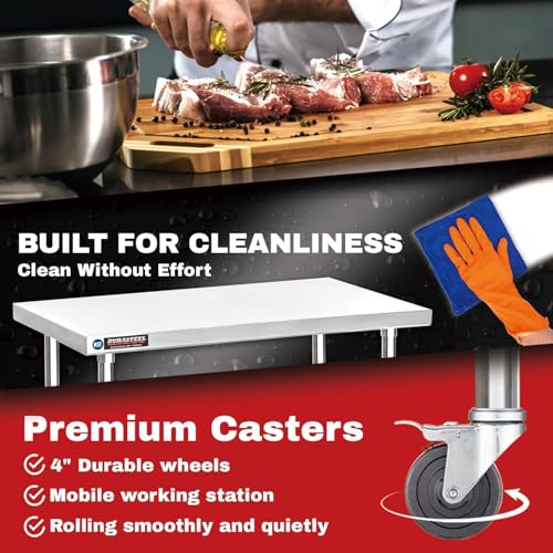 30x36 NSF Stainless Steel Cart Work Table