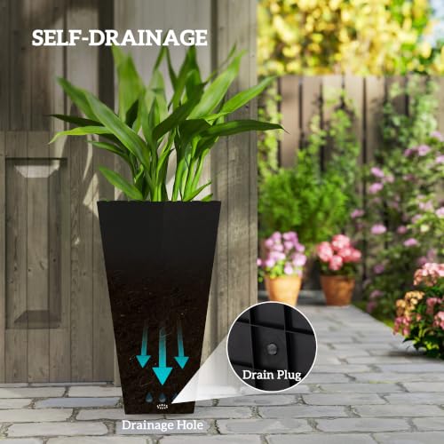 28 in Tall Planters for Outdoor Plants (3 Count)