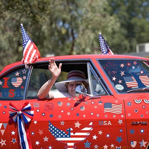 152 Pcs 4th of July Window Clings (9 Count)