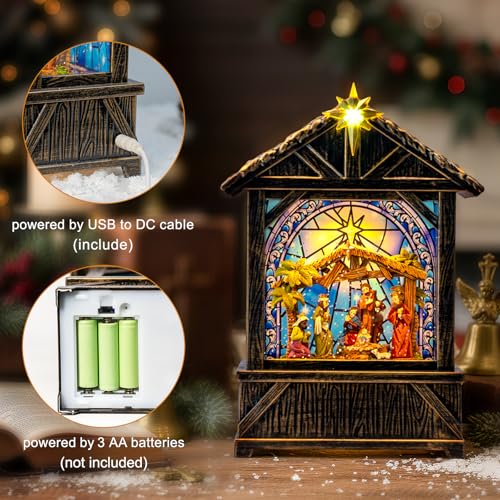 Christmas Snow Globe Lantern Indoor Decor