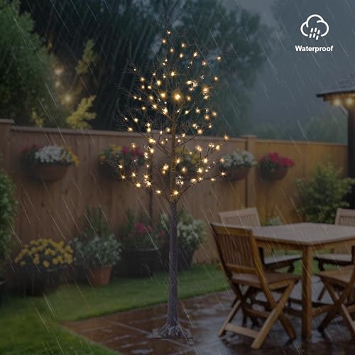 6FT Lighted Willow Tree with 120 Warm LED Lights