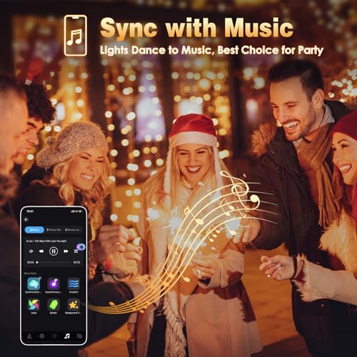 Smart Color Changing Fall Lights String 33 FT 100 LED App Remote
