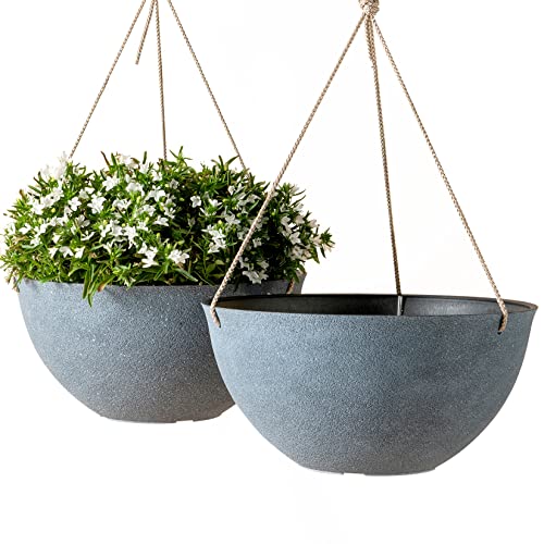 Hanging Planter Baskets for Outdoor Plants (2 Count)