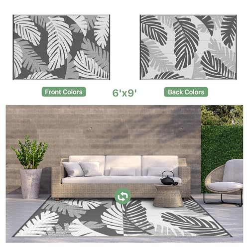 Outdoor Rug Waterproof Plastic Rugs for Patio (54 Sq Ft)