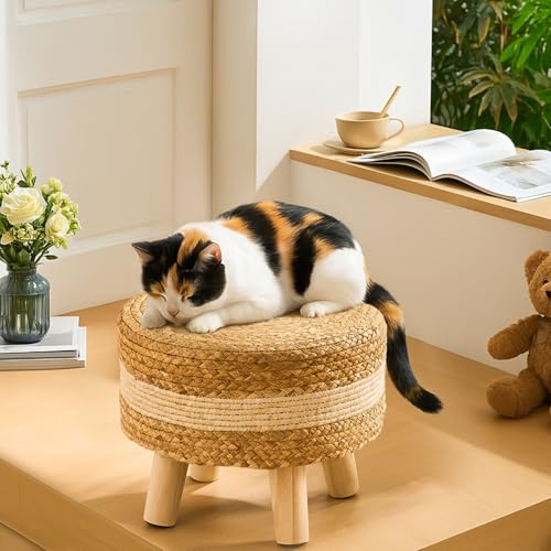 Handwoven Round Ottoman