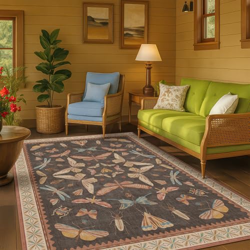 5x8 Brown Rugs for Living Room (40 Sq Ft)