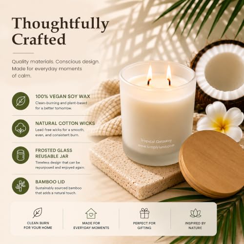 Tropical Getaway Coconut & Grapefruit Scented Candle (14 Ounce)