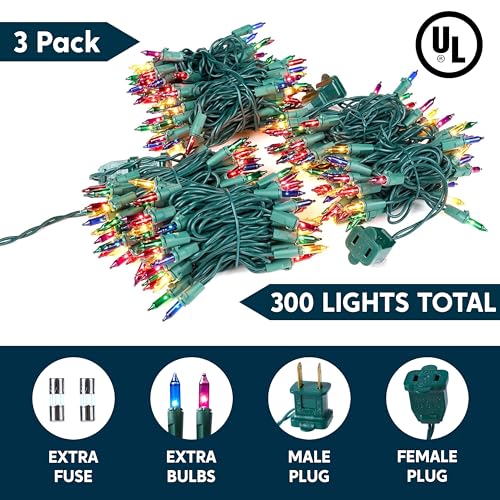 Multicolor Christmas String Lights (300 Count)