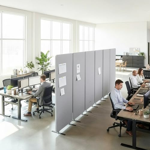 Freestanding 145 x 66 inch Privacy Panel System (6 Count)