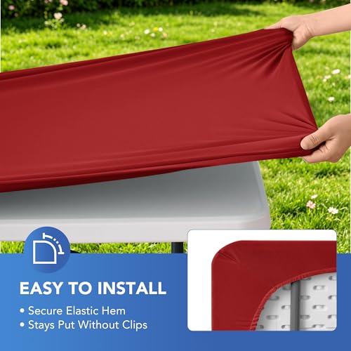 Fitted Tablecloth for 6 Foot Rectangle Tables (6 Count)