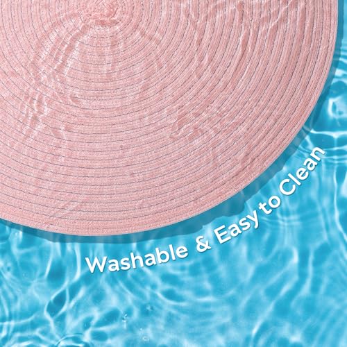 Round Placemats Heat and Slip Resistant Cotton Table Mats (6 Count)