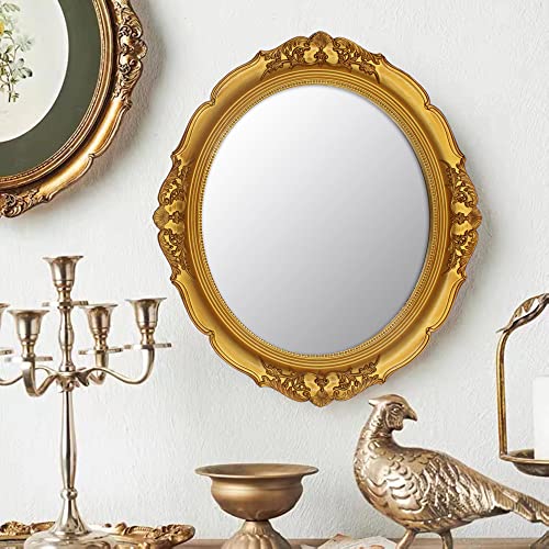 14.8 x 13.1 inch Oval Wall Mirror Vintage Style Wall Mounted